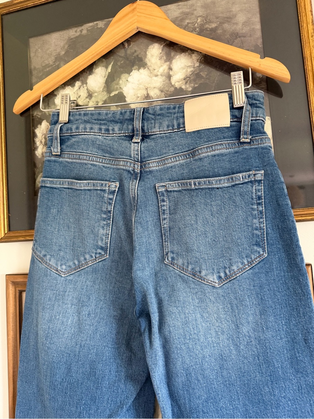 PAIGE Classic Wide-Leg High-Rise Jeans - Medium Blue - Picture 11 of 12